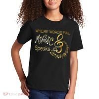 Where Words Fail Music Speaks Musical Music Notes Kids T-Shirt thumb 2