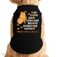Warrior Win Faith Cure Ribbon Multiple Sclerosis Awareness Doggie Tank thumb 0