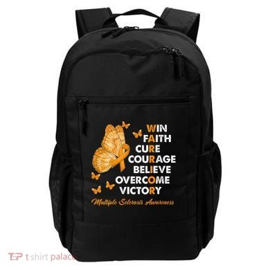 Warrior Win Faith Cure Ribbon Multiple Sclerosis Awareness Backpack
