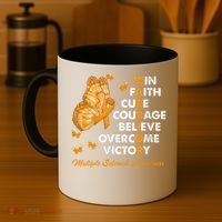 Warrior Win Faith Cure Ribbon Multiple Sclerosis Awareness Coffee Mug thumb 4