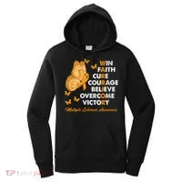 Warrior Win Faith Cure Ribbon Multiple Sclerosis Awareness Women's Hoodie thumb 0