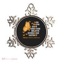 Warrior Win Faith Cure Ribbon Multiple Sclerosis Awareness Ornament thumb 0