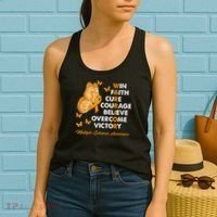 Warrior Win Faith Cure Ribbon Multiple Sclerosis Awareness Women's Tank Top thumb 2