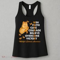 Warrior Win Faith Cure Ribbon Multiple Sclerosis Awareness Women's Tank Top thumb 3