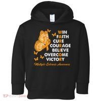 Warrior Win Faith Cure Ribbon Multiple Sclerosis Awareness Toddler Hoodie thumb 0