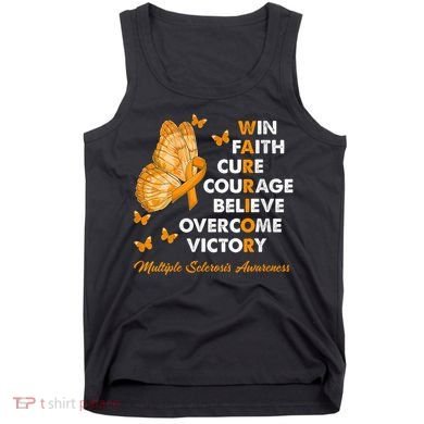 Warrior Win Faith Cure Ribbon Multiple Sclerosis Awareness Tank Top