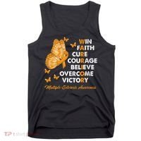 Warrior Win Faith Cure Ribbon Multiple Sclerosis Awareness Tank Top thumb 0