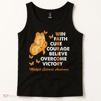 Warrior Win Faith Cure Ribbon Multiple Sclerosis Awareness Tank Top thumb 2