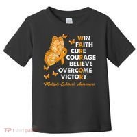 Warrior Win Faith Cure Ribbon Multiple Sclerosis Awareness Toddler T-Shirt thumb 0