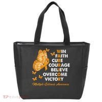 Warrior Win Faith Cure Ribbon Multiple Sclerosis Awareness Tote Bag thumb 0
