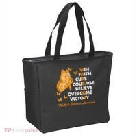 Warrior Win Faith Cure Ribbon Multiple Sclerosis Awareness Tote Bag thumb 2