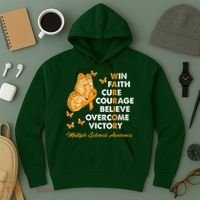 Warrior Win Faith Cure Ribbon Multiple Sclerosis Awareness Hoodie thumb 3