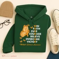Warrior Win Faith Cure Ribbon Multiple Sclerosis Awareness Hoodie thumb 4