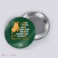 Warrior Win Faith Cure Ribbon Multiple Sclerosis Awareness Button thumb 0