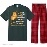 Warrior Win Faith Cure Ribbon Multiple Sclerosis Awareness Pajama Set thumb 0
