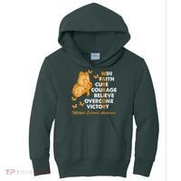 Warrior Win Faith Cure Ribbon Multiple Sclerosis Awareness Kids Hoodie thumb 0