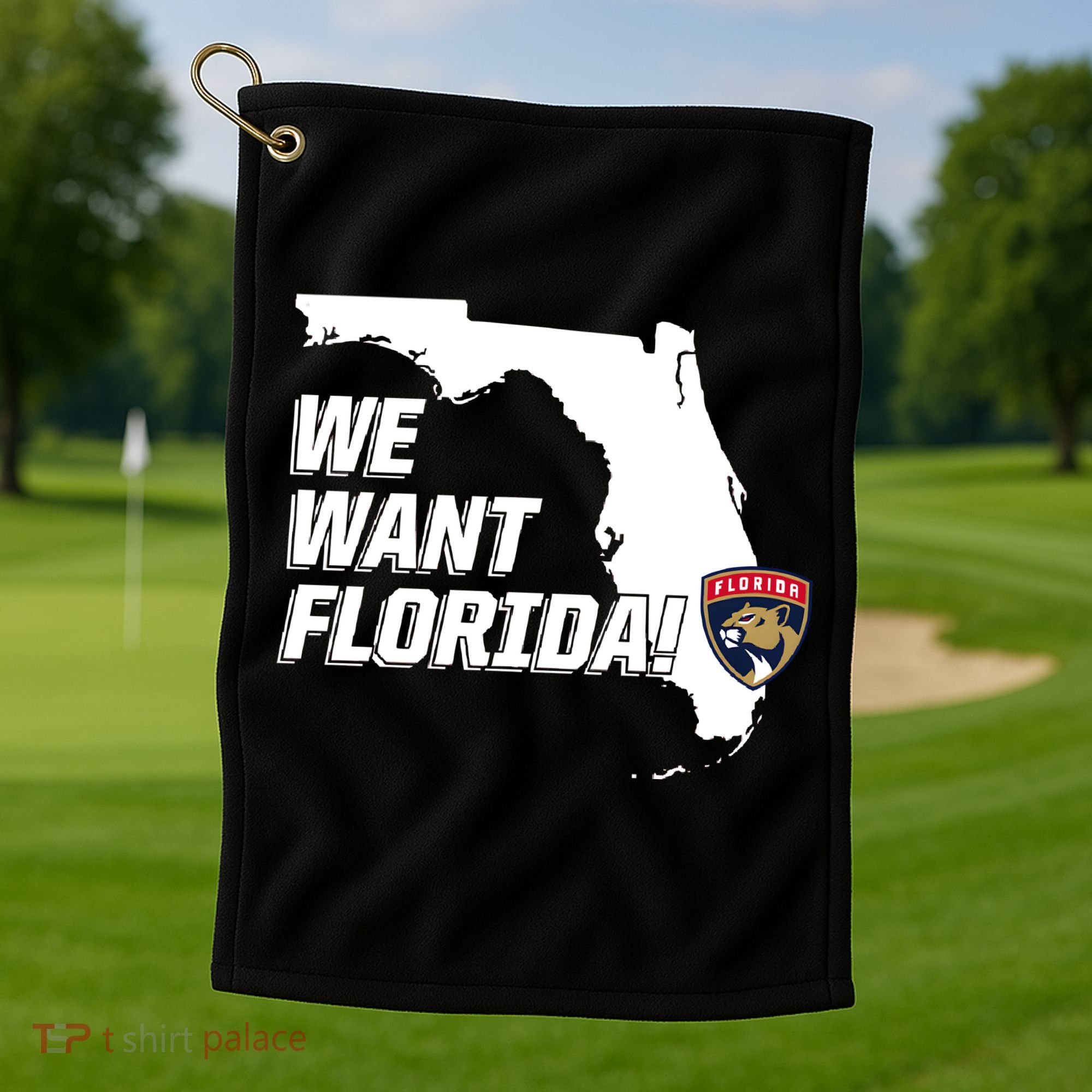 We Want Florida Golf Towel