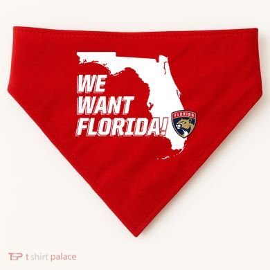We Want Florida USA-Made Doggie Bandana
