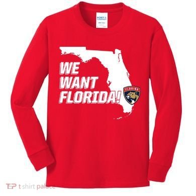 We Want Florida Kids Long Sleeve Shirt