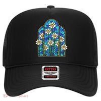 White Wildflower Flower Mosaic Church Window Hat thumb 0