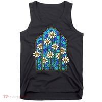 White Wildflower Flower Mosaic Church Window Tank Top thumb 0