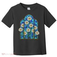 White Wildflower Flower Mosaic Church Window Toddler T-Shirt thumb 0