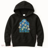 White Wildflower Flower Mosaic Church Window Kids Hoodie thumb 0