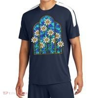 White Wildflower Flower Mosaic Church Window Sport-Tek Competitor United Soccer Jersey thumb 0