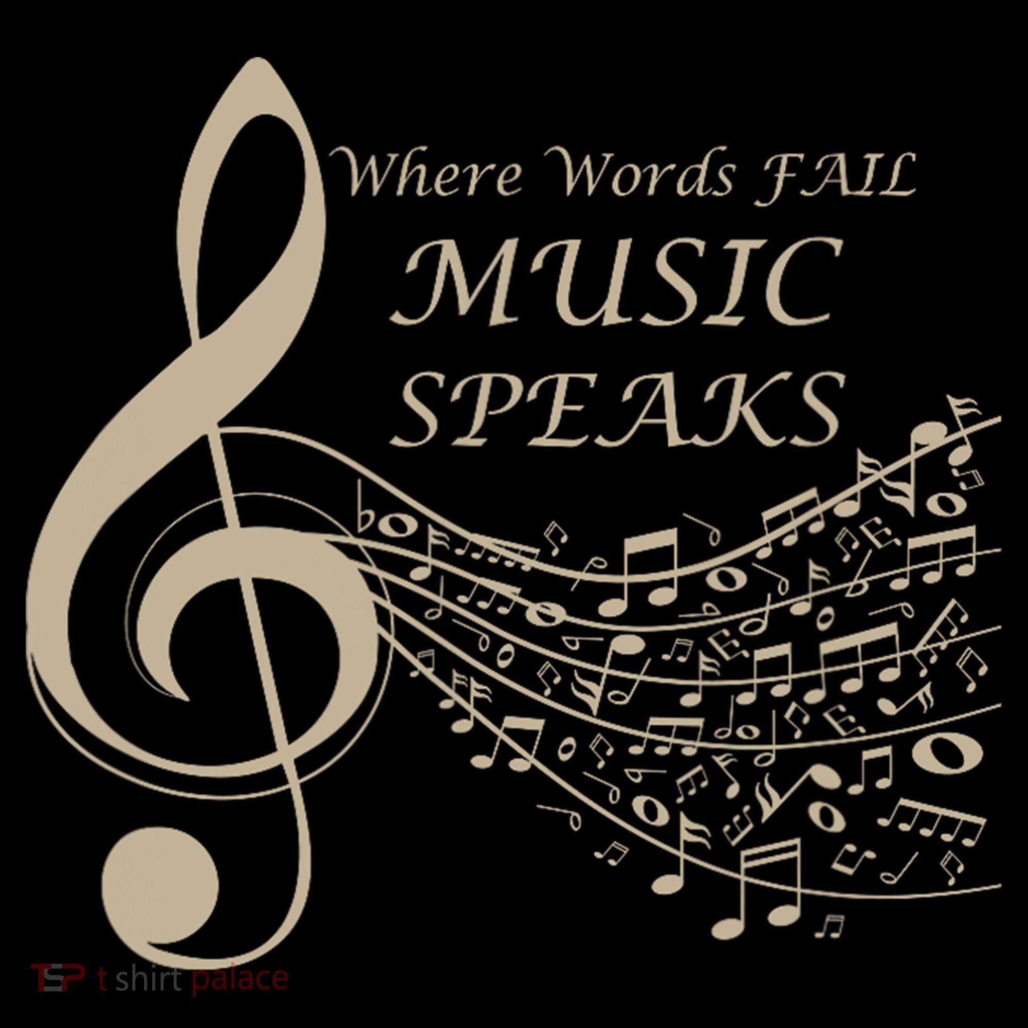 Where Words Fail Music Speaks Musical Music Notes Long Sleeve Shirt