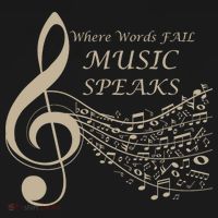 Where Words Fail Music Speaks Musical Music Notes Apron thumb 3