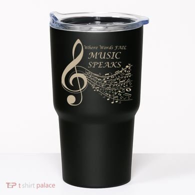 Where Words Fail Music Speaks Musical Music Notes Tumbler
