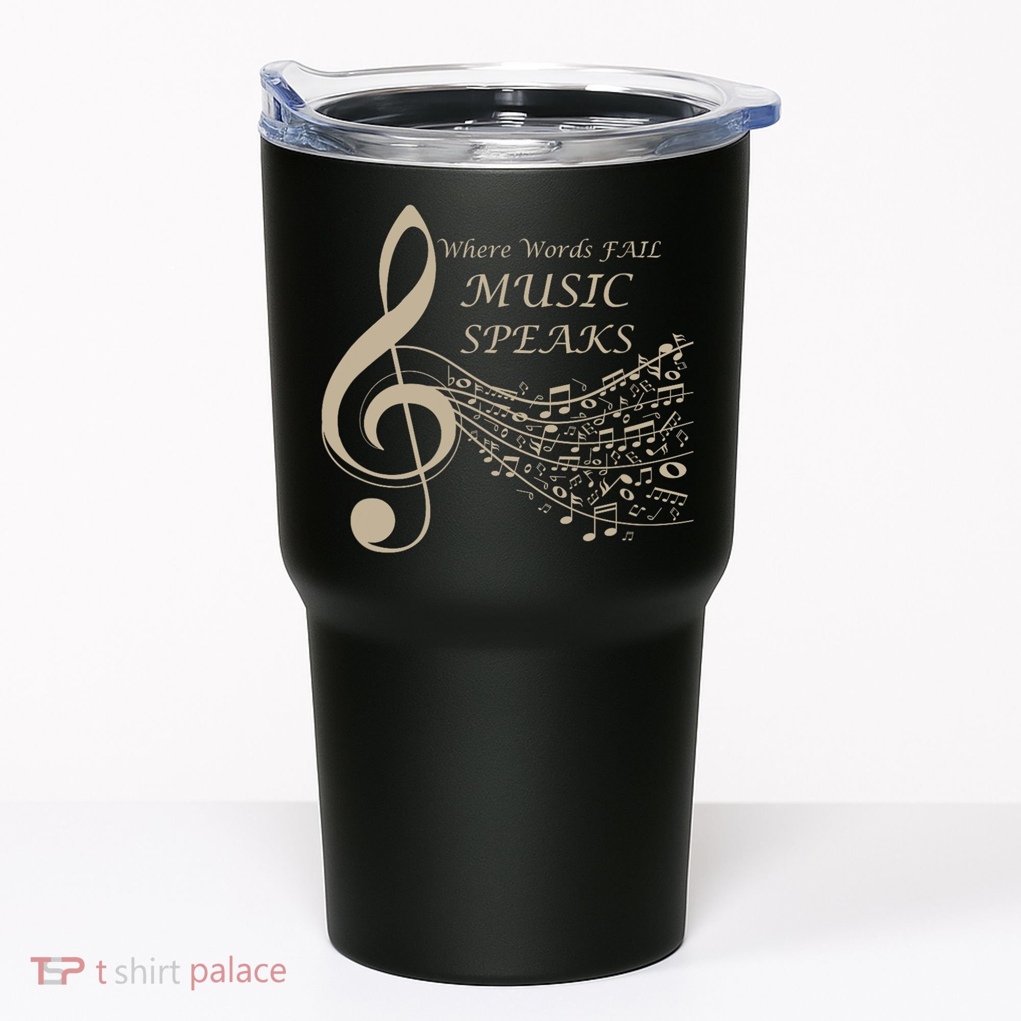 Where Words Fail Music Speaks Musical Music Notes Tumbler