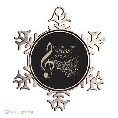 Where Words Fail Music Speaks Musical Music Notes Ornament