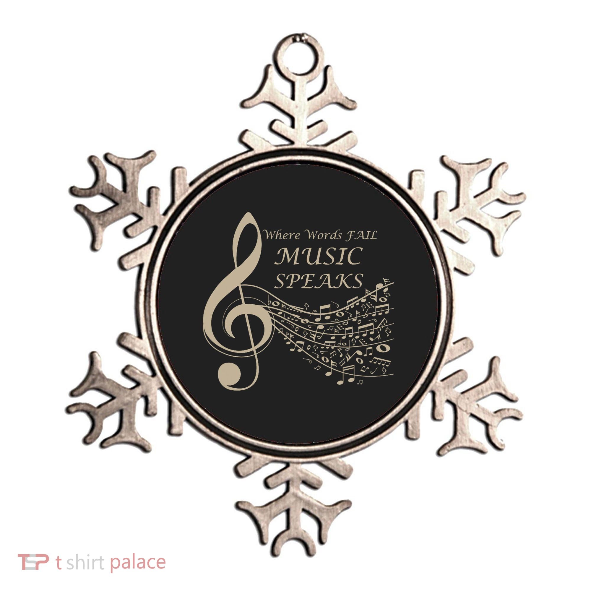 Where Words Fail Music Speaks Musical Music Notes Ornament