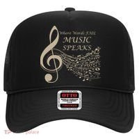 Where Words Fail Music Speaks Musical Music Notes Hat thumb 0