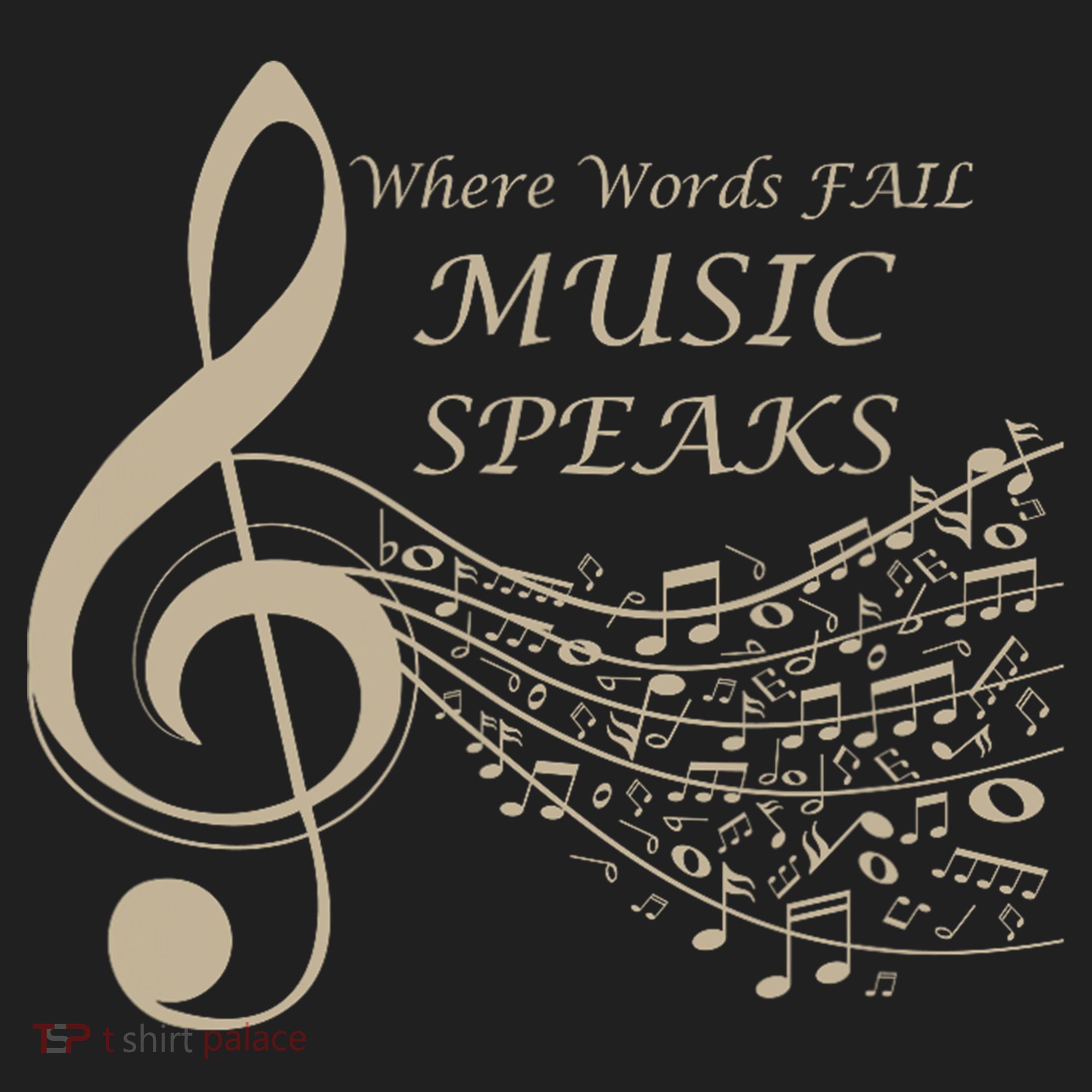 Where Words Fail Music Speaks Musical Music Notes Golf Towel