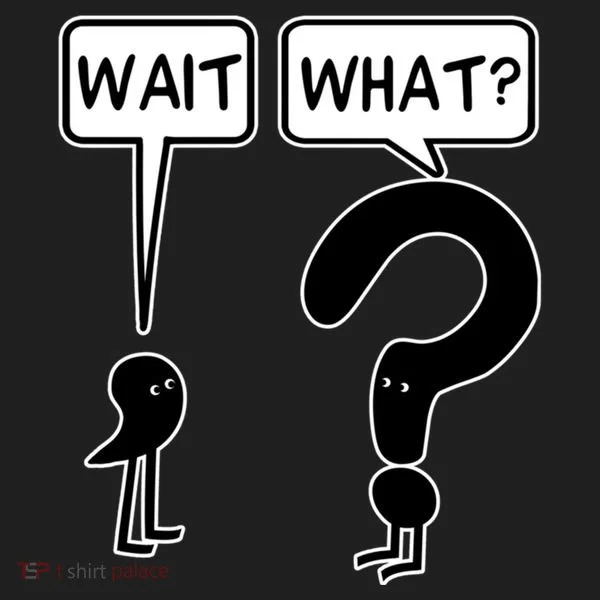 Wait What Funny Grammar Questioning Punctuation Women's Sweatshirt