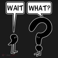 Wait What Funny Grammar Questioning Punctuation Bucket Hat thumb 4
