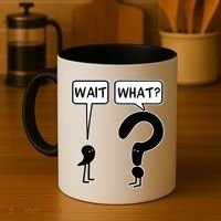 Wait What Funny Grammar Questioning Punctuation Coffee Mug thumb 4