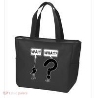 Wait What Funny Grammar Questioning Punctuation Tote Bag thumb 3