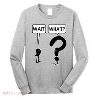 Wait What Funny Grammar Questioning Punctuation Long Sleeve Shirt thumb 0