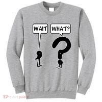 Wait What Funny Grammar Questioning Punctuation Sweatshirt thumb 0