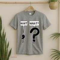 Wait What Funny Grammar Questioning Punctuation T-Shirt thumb 2