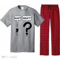 Wait What Funny Grammar Questioning Punctuation Pajama Set thumb 0