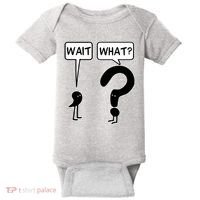 Wait What Funny Grammar Questioning Punctuation Baby Bodysuit thumb 0