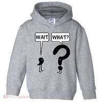 Wait What Funny Grammar Questioning Punctuation Toddler Hoodie thumb 0