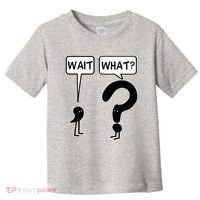 Wait What Funny Grammar Questioning Punctuation Toddler T-Shirt thumb 0