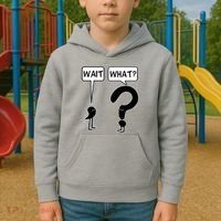 Wait What Funny Grammar Questioning Punctuation Kids Hoodie thumb 2