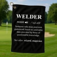 Welding Welder Funny Noun Definition Weld Golf Towel thumb 1