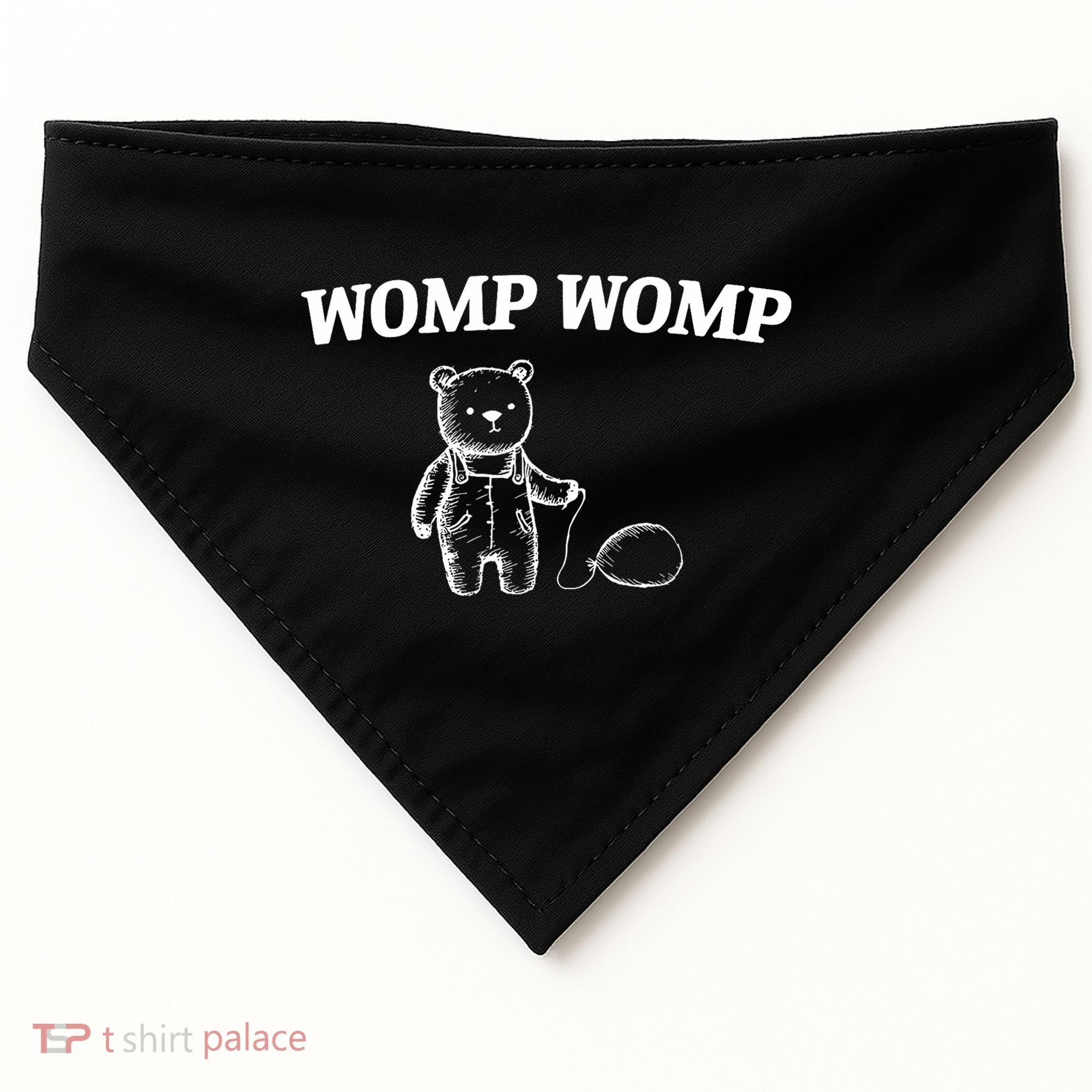 Womp Womp Funny Trending Quote Cartoon Bear USA-Made Doggie Bandana